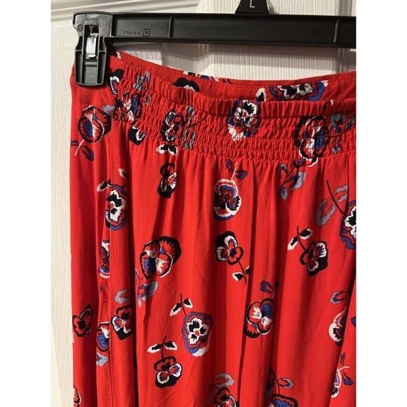 Express Maxi Skirt Womens Small Floral Faux Wrap Front Slit Pull On Y2K Feminine - Picture 2 of 7